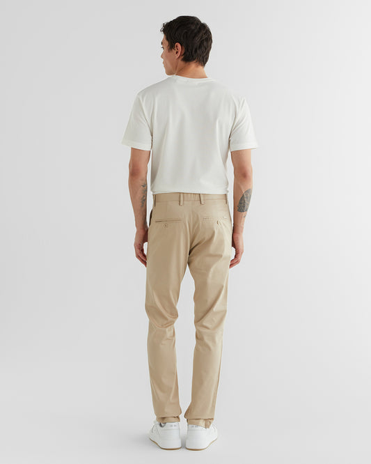 Spodnie męskie slim fit beżowe