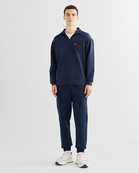 Spodnie dresowe męskie regular fit granatowe