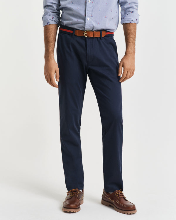 Spodnie męskie slim fit granatowe