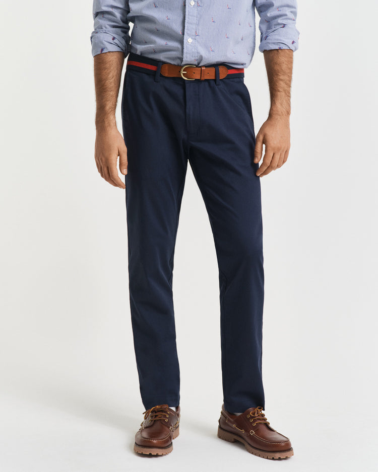 Spodnie męskie slim fit granatowe