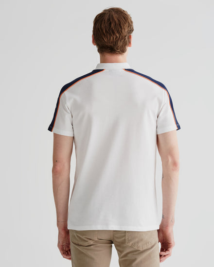 Bawełniany polo męski z nadrukiem z krótkim rękawem regular fit