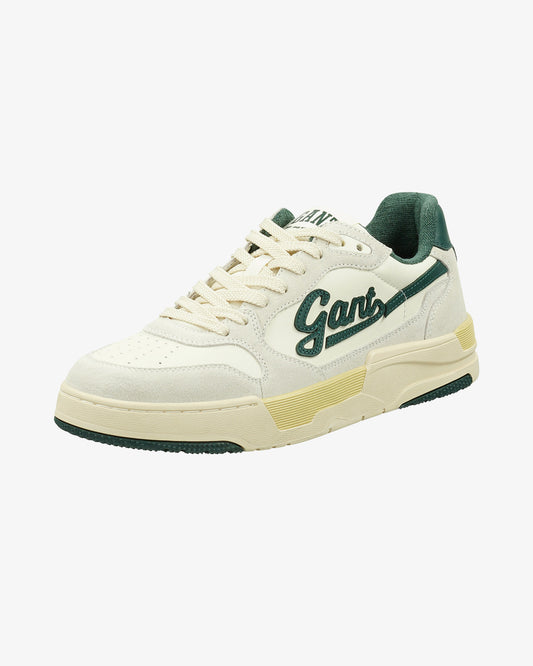 Buty sportowe męskie z nadrukiem kremowe