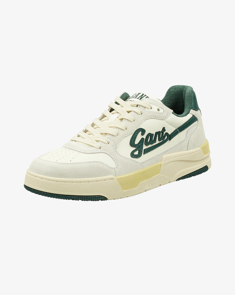 Buty sportowe męskie z nadrukiem kremowe