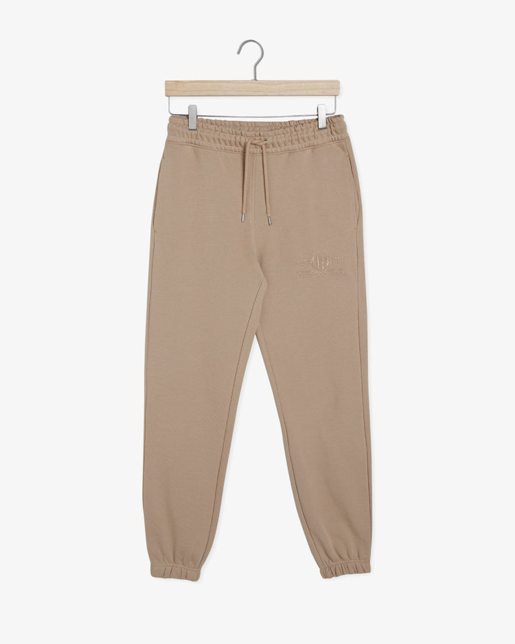 Spodnie dresowe damskie regular fit beżowe