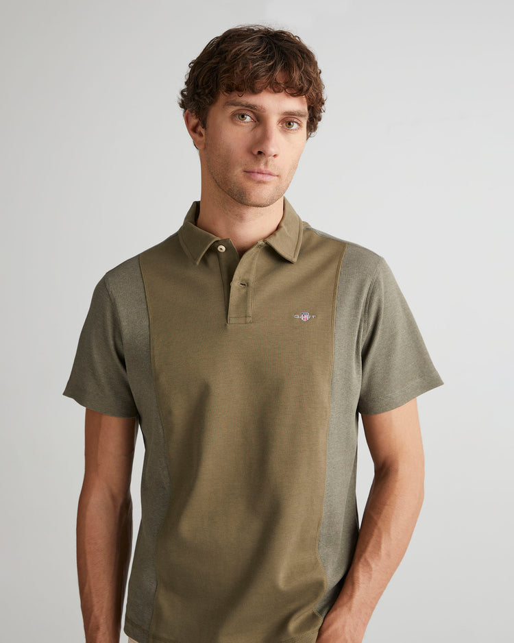 Bawełniane polo męskie z krótkim rękawem i kołnierzykiem polo regular fit