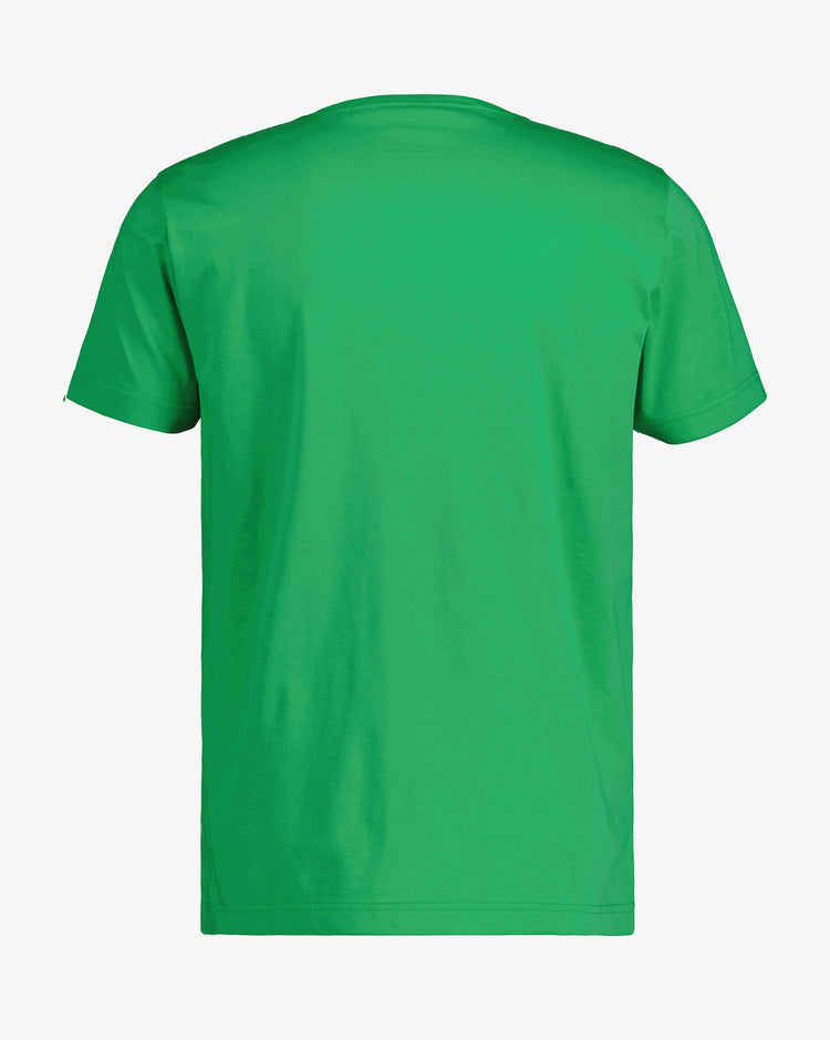 Bawełniany t-shirt męski z nadrukiem okrągły kołnierzyk regular fit