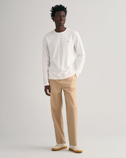 Koszulka męska z długim rękawem z okrągłym dekoltem regular fit