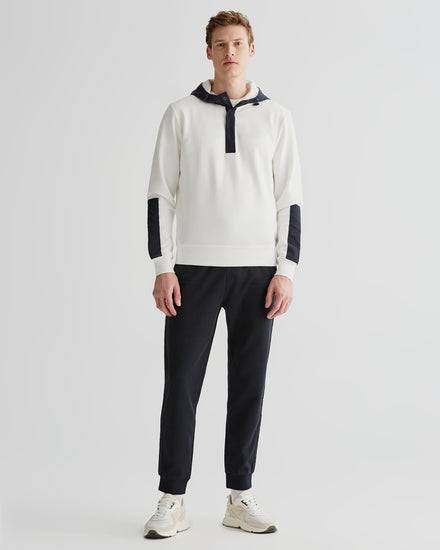 Bluza męska z kapturem kremowa