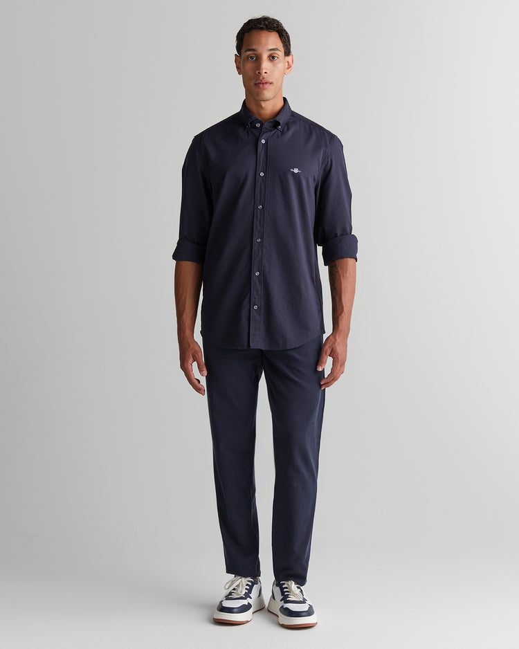 Koszula męska z długim rękawem regular fit granatowa