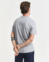 Bawełniany t-shirt męski z okrągłym dekoltem regular fit szary