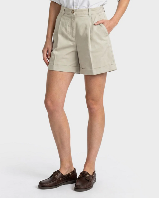 Szorty damskie relaxed fit beżowe