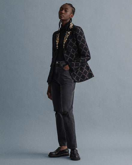 Bawełniane spodnie jeansowe damskie slim fit czarne