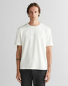 T-shirt męski okrągły kołnierzyk relaxed fit biały