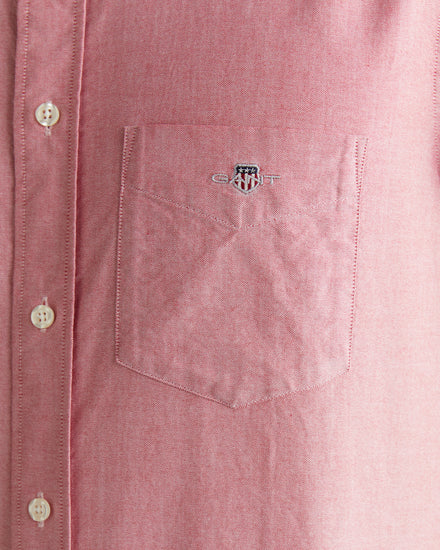 Koszula męska z długim rękawem regular fit czerwona