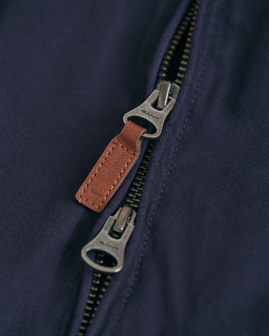 Bawełniana kurtka męska z zamkiem granatowa