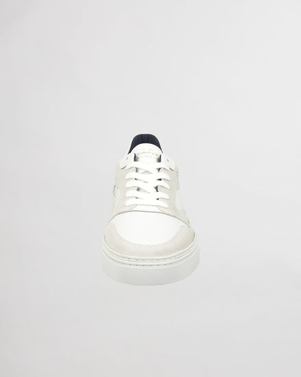 Białe zamszowe męskie sneakersy