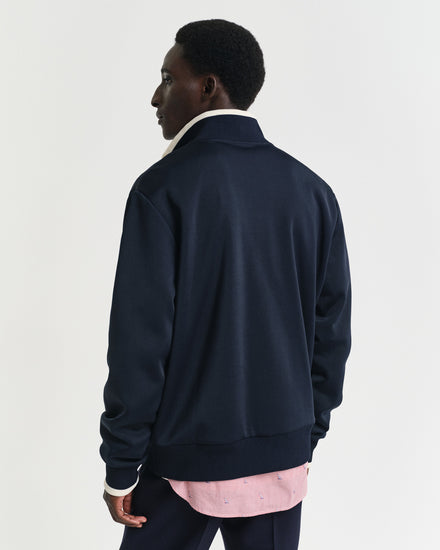 Bluza męska z nadrukiem ze stójką z długim rękawem regular fit