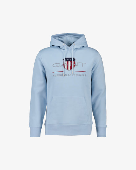 Męska niebieska bluza z kapturem