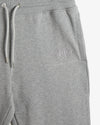 Bawełniane spodnie dresowe męskie z nadrukiem regular fit szare