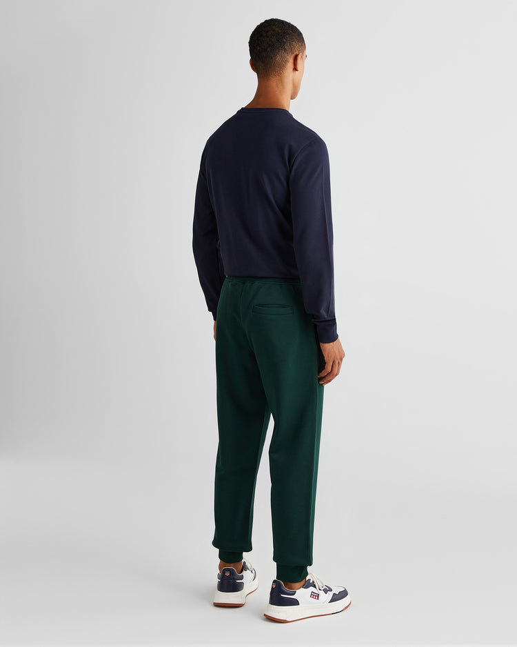 Bawełniane spodnie dresowe męskie regular fit zielone