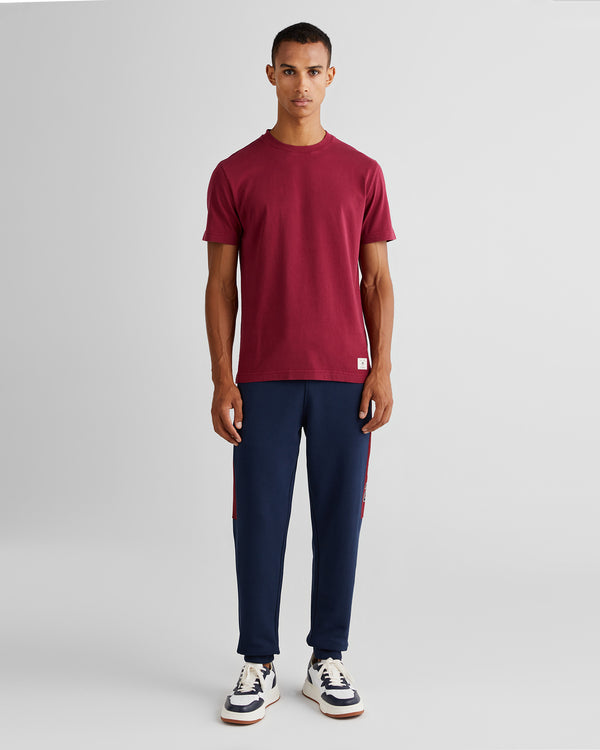 Bawełniane spodnie dresowe męskie z nadrukiem regular fit