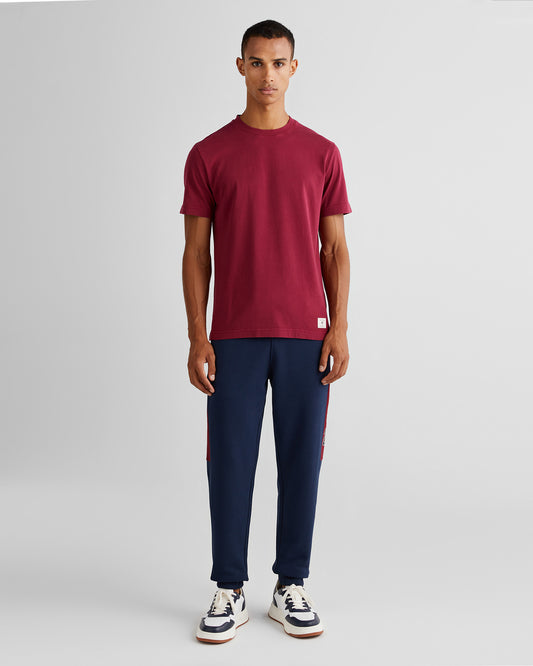 Bawełniane spodnie dresowe męskie z nadrukiem regular fit