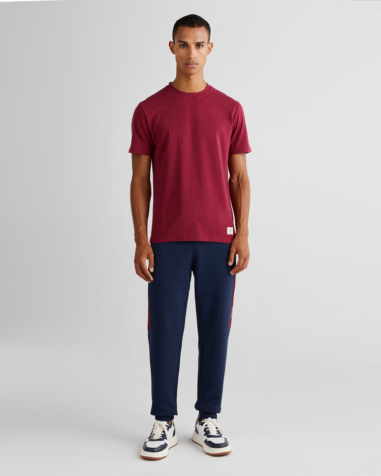 Bawełniane spodnie dresowe męskie z nadrukiem regular fit