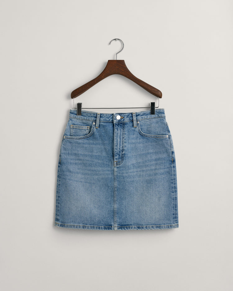 Spódnica damska regular fit niebieska