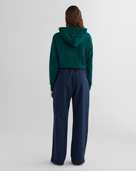 Damskie granatowe spodnie dresowe regular fit