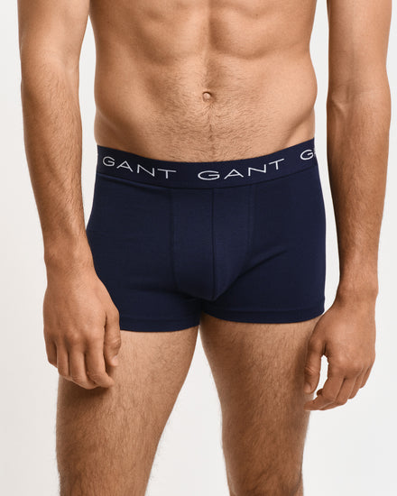 Zestaw 3 par bawełnianych granatowych bokserek męskich