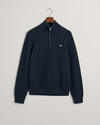 Sweter z fakturowanej bawełny half zip
