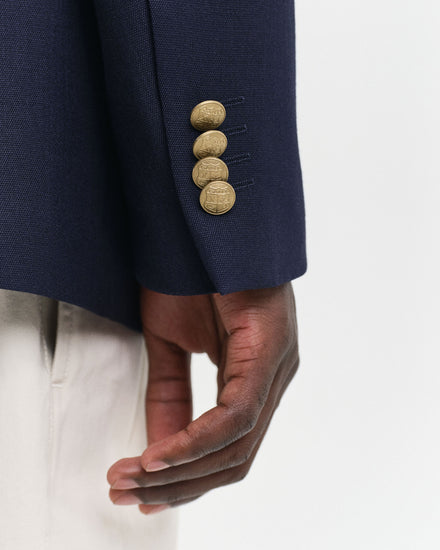 Marynarka męska długi rękaw slim fit granatowa