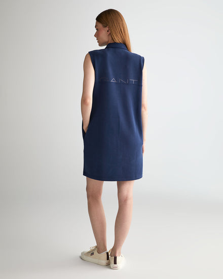 Sukienka damska z nadrukiem z zamkiem bez rękawów regular fit