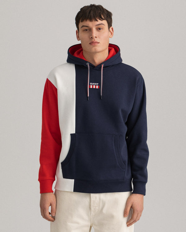 Bluza męska z kapturem relaxed fit granatowa