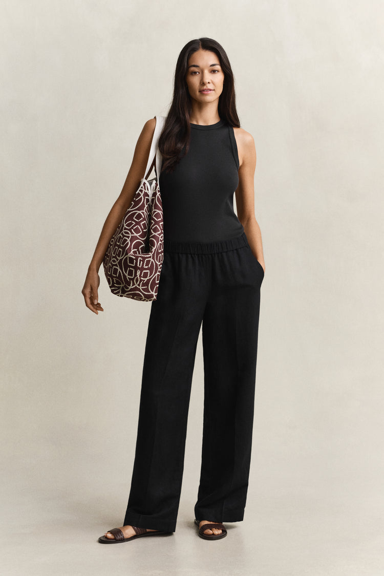 Spodnie damskie relaxed fit czarne