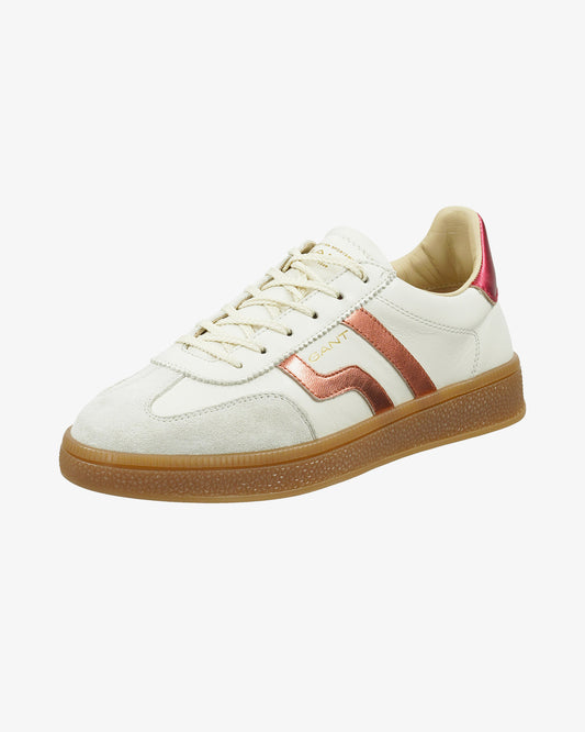 Damskie wielokolorowe zamszowe sneakersy Cuzima Metallic