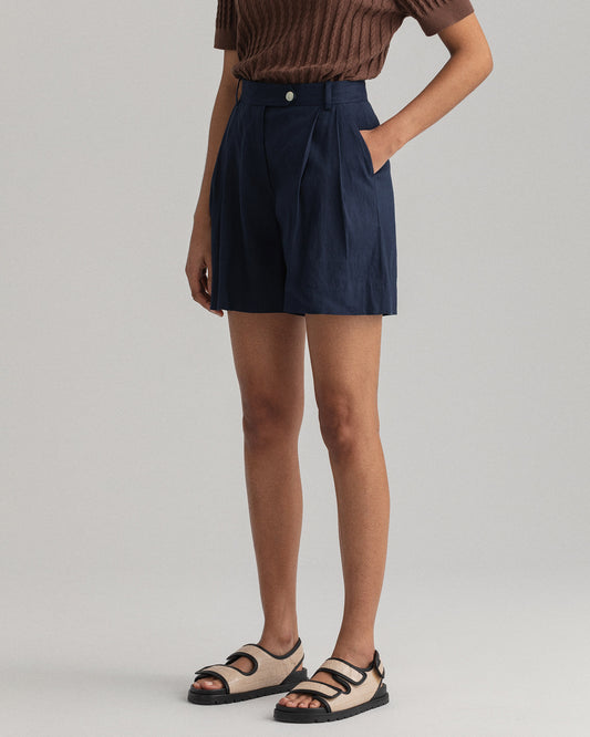 Szorty damskie regular fit granatowe