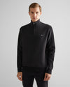 Sweter męski z zamkiem do połowy relaxed fit czarny