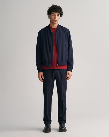 Bawełniany t-shirt męski z nadrukiem okrągły kołnierzyk regular fit