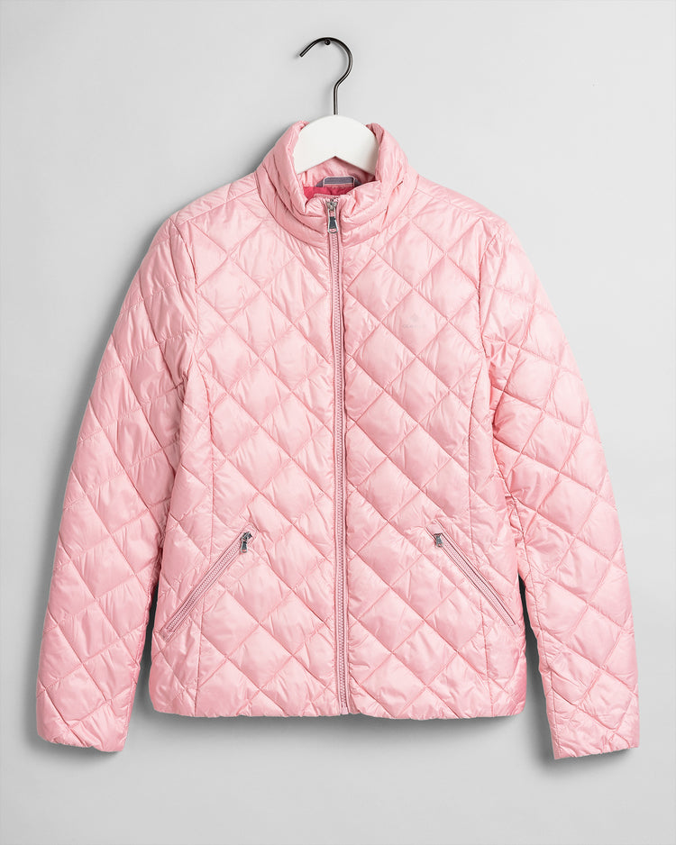 Kurtka damska z zamkiem z długim rękawem różowa