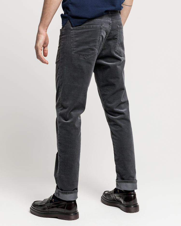 Spodnie męskie slim fit szare