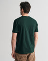 T-shirt męski z okrągłym dekoltem regular fit zielony