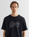 Bawełniany t-shirt męski z nadrukiem okrągły kołnierzyk relaxed fit