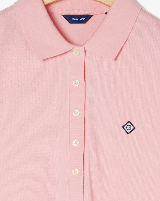 Bawełniana sukienka damska polo z krótkim rękawem relaxed fit