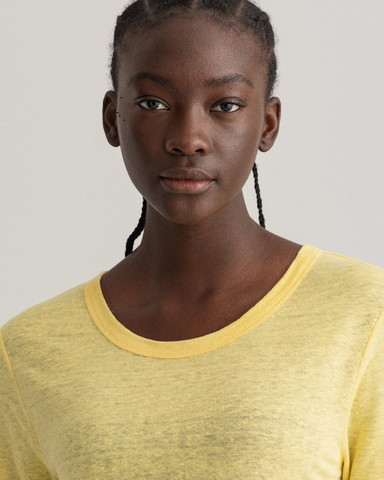 Damski t-shirt lniany