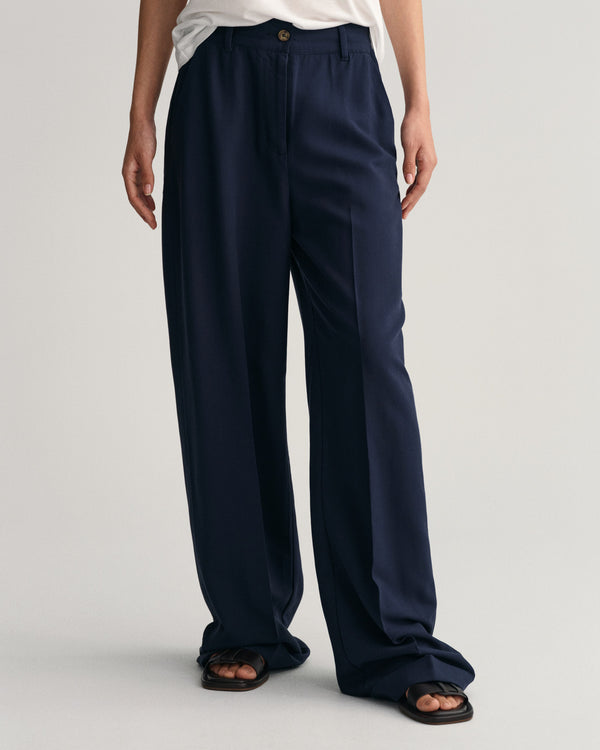 Spodnie damskie relaxed fit granatowe