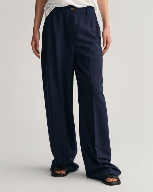 Spodnie damskie relaxed fit granatowe