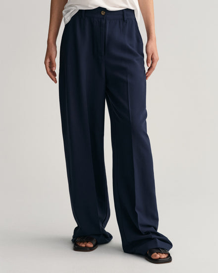 Spodnie damskie relaxed fit granatowe