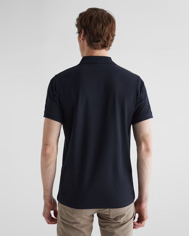 Polo męskie z krótkim rękawem regular fit czarne