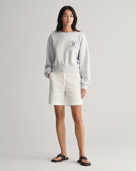 Szorty damskie slim fit kremowe